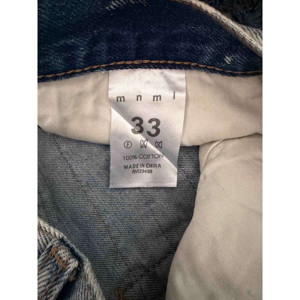 New men’s MNML baggy frayed denim jeans 33 - Picture 9 of 10